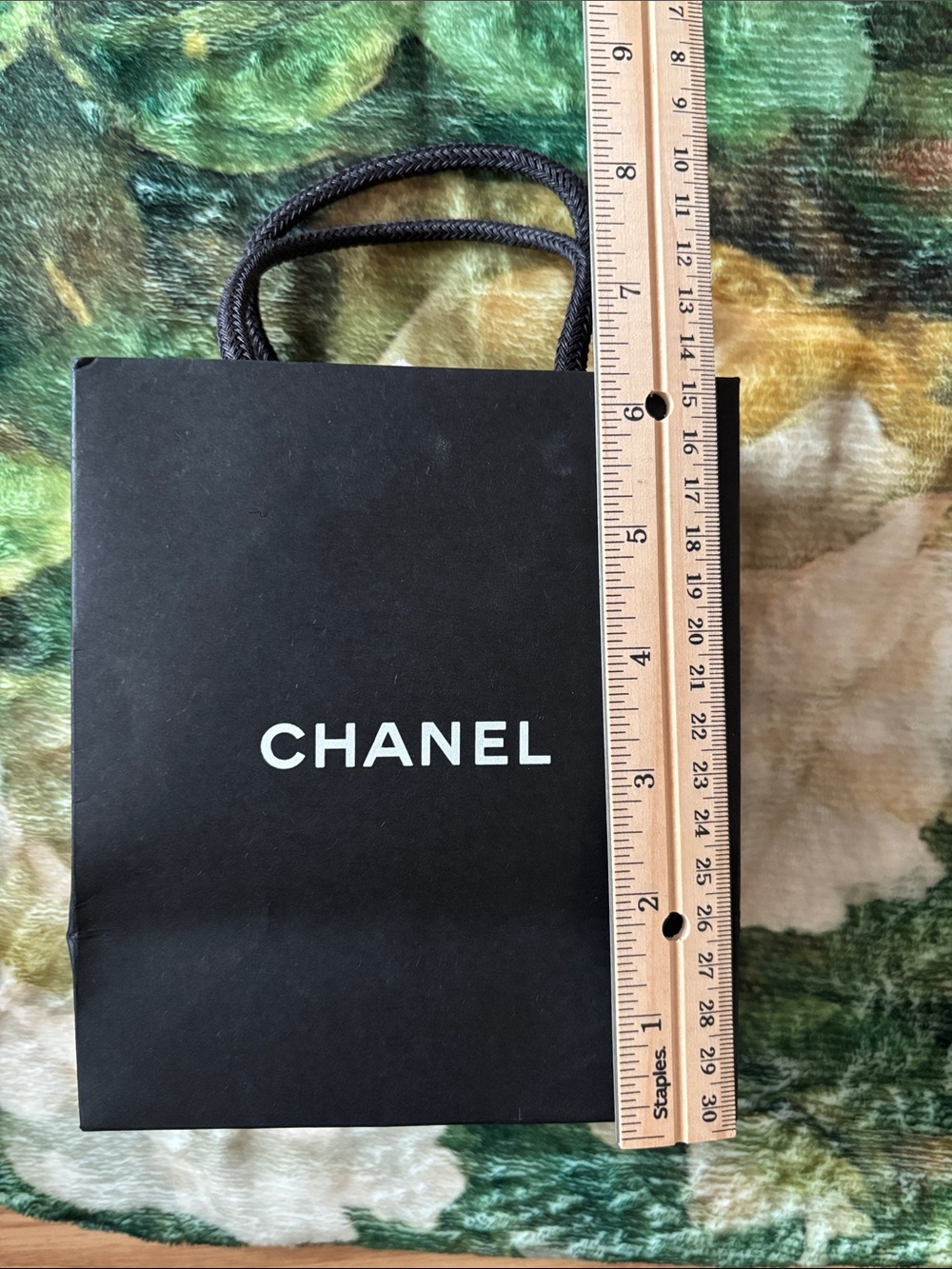 Chanel black small shopping gift bag 6" x 3" x 5" boutique packaging - Picture 5 of 5